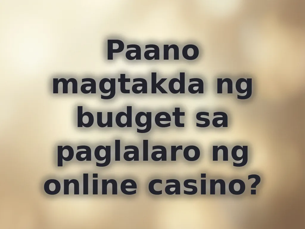 Responsible gambling